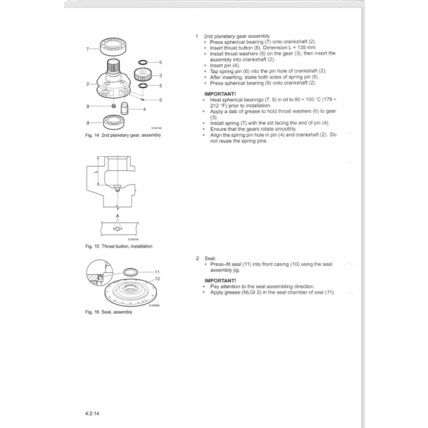 Volvo EC290B Excavator Transmission Slew Service Manual VOE2124354169 2002 PDF