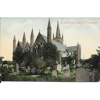 St. Nicholas Church - YARMOUTH - Norfolk - Original Postcard (A3)