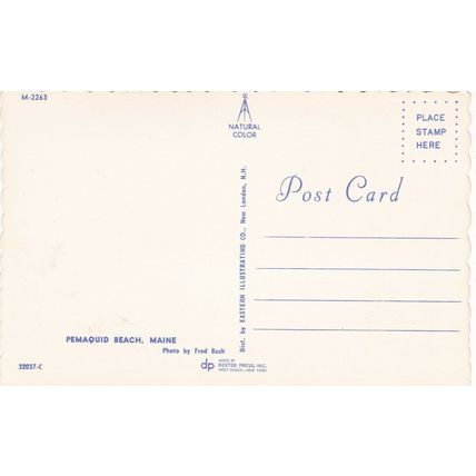 Pemaquid Beach Maine United States Postcard unused VGC