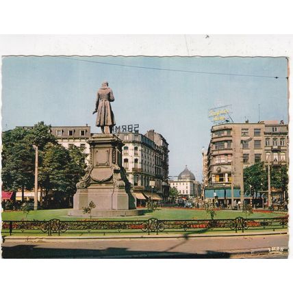 Liege Place de La Republique Belgium Postcard used 1964 VGC