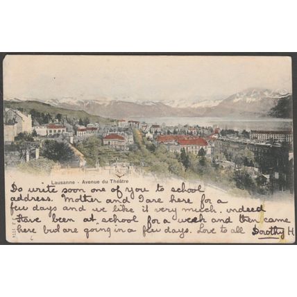 Avenue du Théâtre, Lausanne, 1901 - Jullien Frères CPA JJ1774