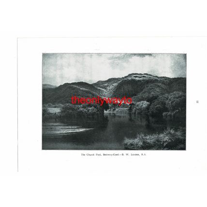The Nightingale, (Church Pool, Bettws, Reverse), Book Illustration (Print), 1910