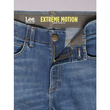 Lee Men's / Teen W28 L30 Performance Jeans Extreme Motion Mid Blue Tapered