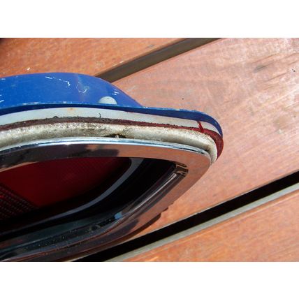 1970 PLYMOUTH SATELLITE BELVEDERE LH TAILLIGHT LENS, HOUSING, TRIM OEM COMPLETE