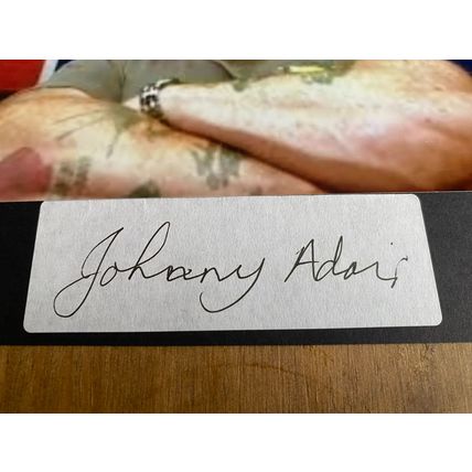 Johnny Mad Dog Adair signed autograph sticker display