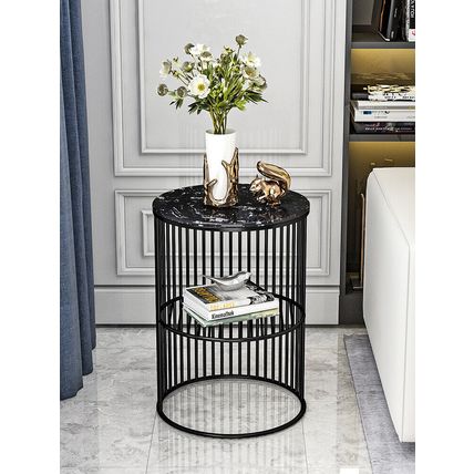 Luxury Modern Coffee Table Made of Iron and Marble