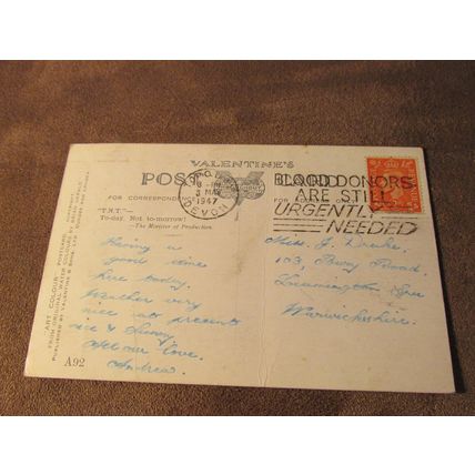 1940s Postcard - Torquay Waldon Hill - Devon - Artist A92