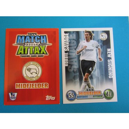 Robbie Savage - Derby County Match Attax 2007/08 Football Card