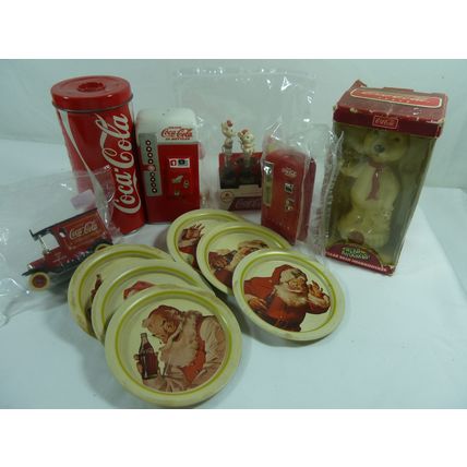 Vintage Coca Cola Bundle, Coasters, Polar Bear Headknocker, Tin, etc*