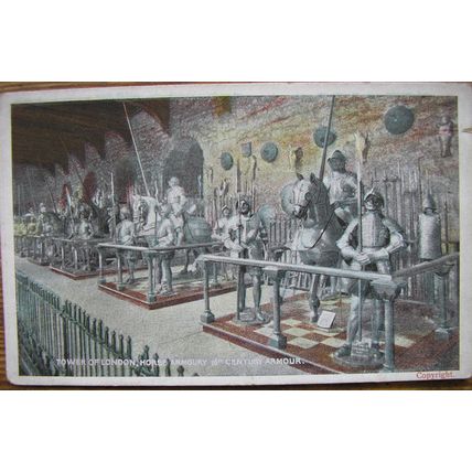 pre 1918 postcard Horse Armoury Tower of London