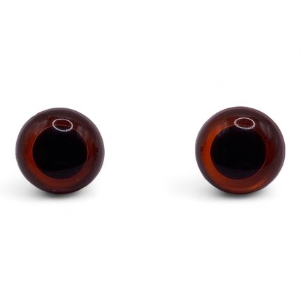 16.5mm Amber Eyes Teddy Bear Making Soft Toy Doll Animal Craft Metal Back EN-71