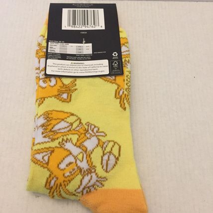 NEW Sonic the Hedgehog Tails Unisex Crew Socks Size 10-13