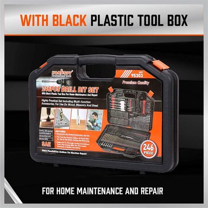 Ultimate Drill Bit Set - 246 PCS Comprehensive Premium Quality Drill Bits Kit fo