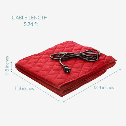 Navaris Electric Plate Warmer - 10 Plate Blanket Heater Pockets for Warming Dinn