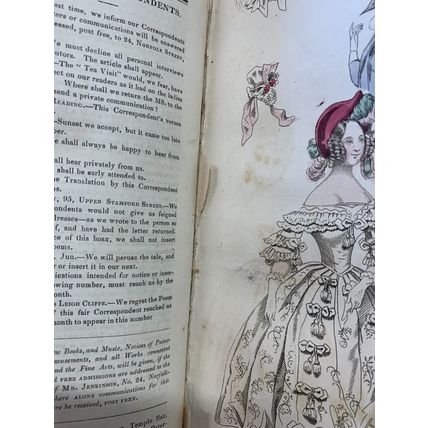 1838 THE NEW MONTHLY BELLE ASSEMBLEE VOL 8 FASHION LITERATURE ANTIQUE BOOK (P5)