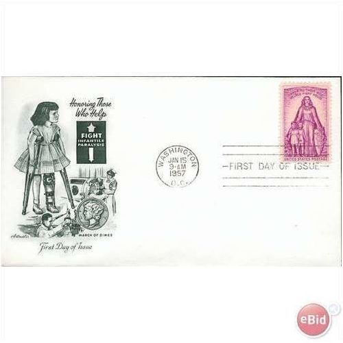 USA FDC 1957 - SG 1089 - Those Who Help Fight Infantile Paralysis