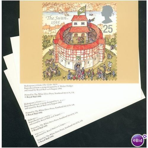 GB PHQ's mint set 1995 - Shakespeare's Globe Recon