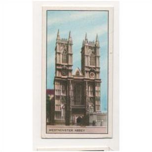 1954 Beaulah's of Boston Marvels of the World Trade card # 1 Westminster Abbey