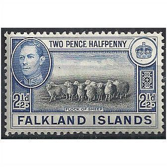 Falkland Islands 1949 SG152 2 1/2d Black & Blue Mounted Mint ..