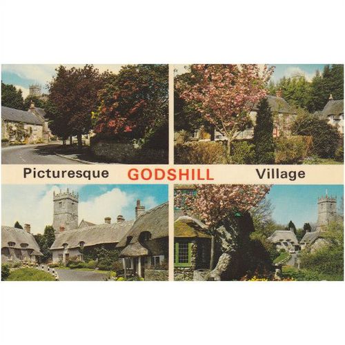 Picturesque Godshill Village Isle of Wight Postcard (IOW6799)