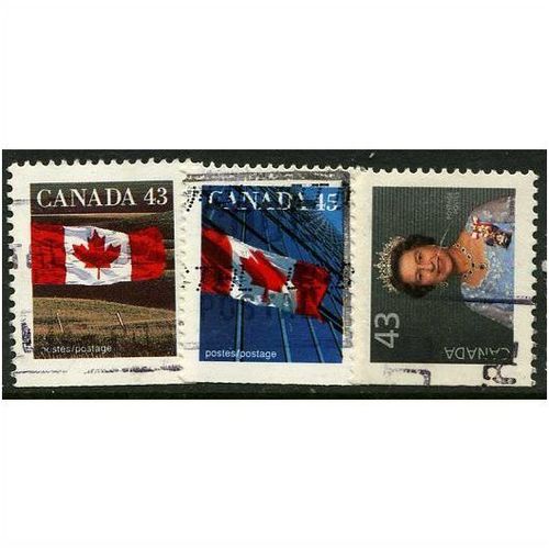 1989/1995 3 different values from booklet - fine used (o)