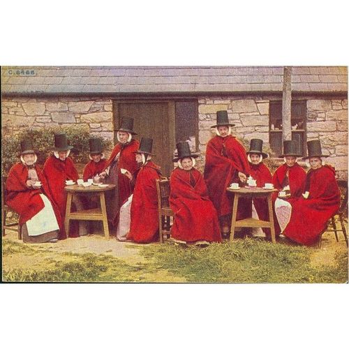 Gathering of Women in Traditional Welsh Costume, Wales - Photochrom Co Ltd