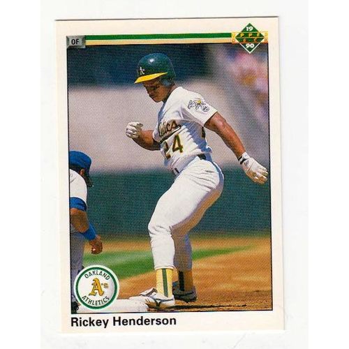 1990 Upper Deck Rickey Henderson baseball card #334 – HOF-Athletics