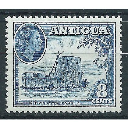 Antigua 1953 SG127 8c Deep Blue Mounted Mint . ..