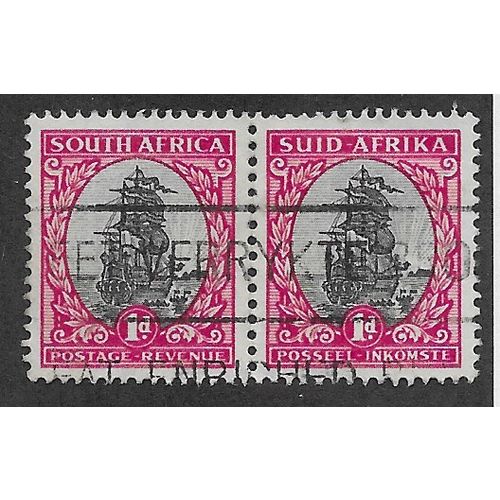 ZAF 1933 SE~TE PAIR 1d 'DROMEDARIS ' FINE USED (EBID61-775)