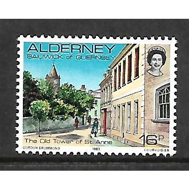 ALDERNEY 1983 SG A10 16p OLD TOWER ST ANNE U/M MINT