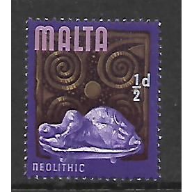 MALTA 1965 / 70 1/2d NEOLITHIC ERA SG 330 M / MINT