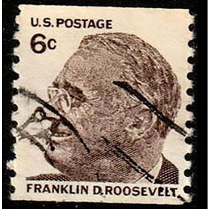 USA 1966 Personalities Roosevelt 6c Used Stamp c.