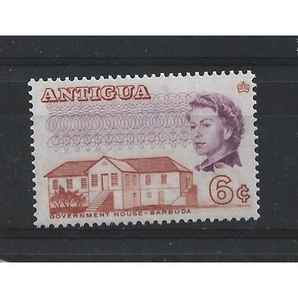 Antigua.SG186a 6c Government House,Barbuda.Mounted Mint.Oct23