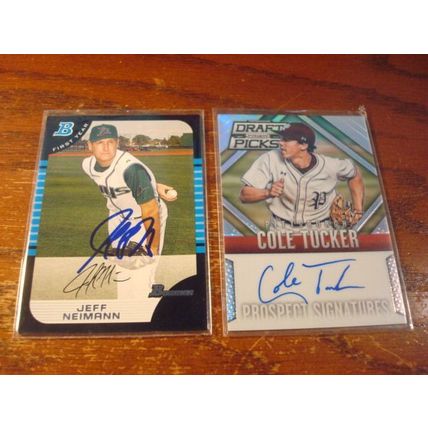 2005-2023, 10-Autographed Baseball Cards, TUCKER/HERNANDEZ ++, Check Scans