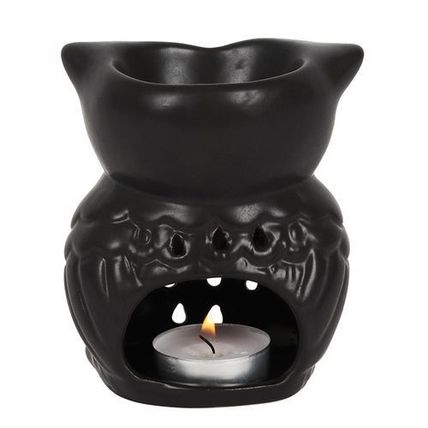 Oil and Wax Melt Burner - Black Owl Oil Burner