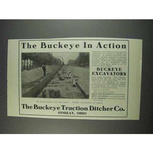1911 Buckeye Traction Ditcher Excavators Ad