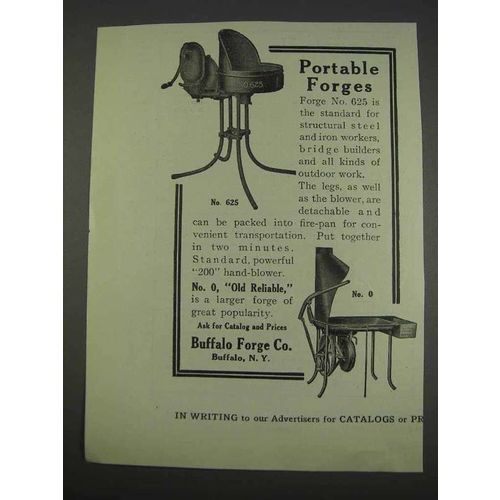 1911 Buffalo Forge Co. Portable Forges Ad - No. 625 & 0