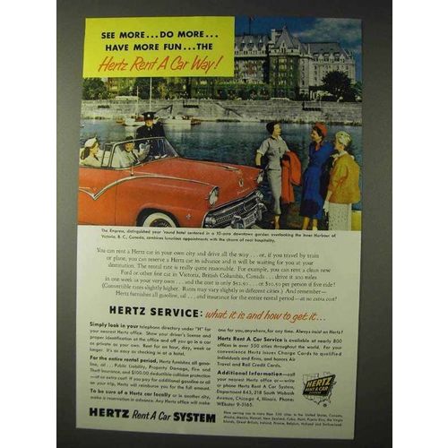 1955 Hertz Rent-A-Car Ad - See More