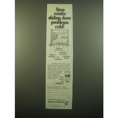 1980 Andersen Windowalls Ad - Stop Winter Sliding Door Problems Cold