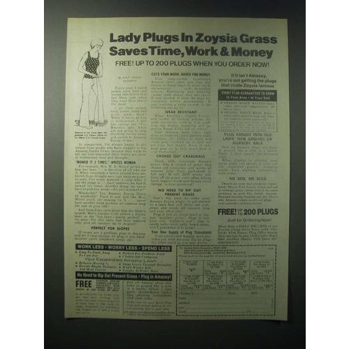 1979 Zoysia Farm Nurseries Ad - Lady Plugs In