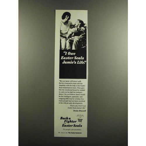 1986 Easter Seals Ad - I owe Easter Seals Jamie's Life