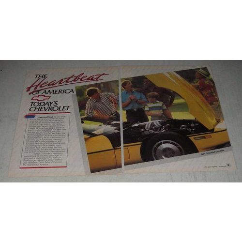 1987 Chevrolet Corvette Ad - The Heartbeat of America