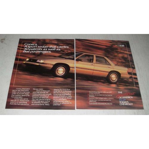 1987 Chevrolet Corsica Ad - Carries 30 Patents