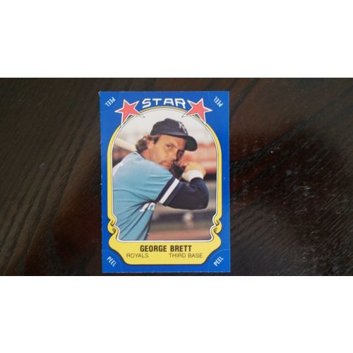 1981 Fleer Star Sticker Card # 116 George Brett Ex (5) Kansas City Royals