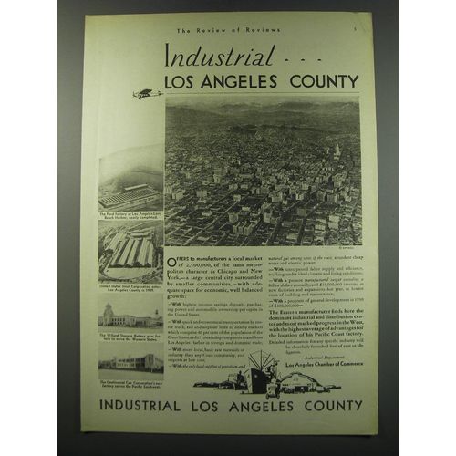1930 Los Angeles Chamber of Commerce Ad - Industrial.. Los Angeles County
