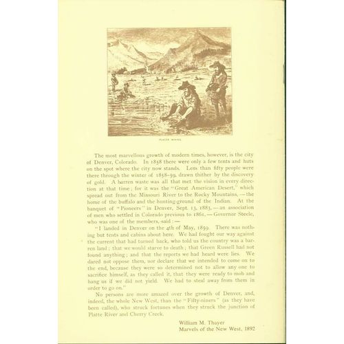 The City of Denver 1888. by Edwards Roberts-1 to 8 lots of 10 copies