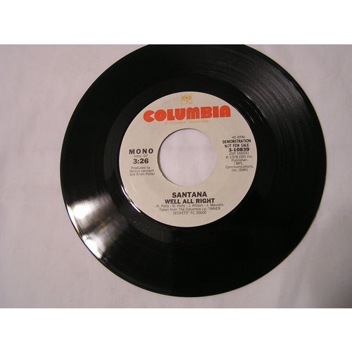 Santana Promo 45-WELL ALRIGHT STEREO/MONO