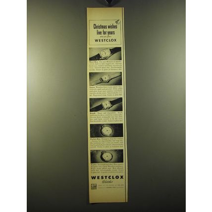 1950 Westclox Watches Advertisement - Wrist Ben, Lance, Rajah, Pocket Ben