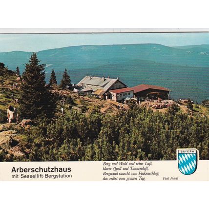 Grosser Arber Bayer Germany Postcard Posted 1977 VGC