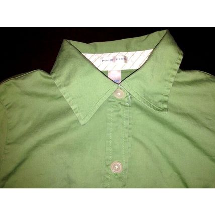 Perfect Fit/ Stretch/Women Green Blouse Size XS Long Sleeves with Cuffs/ Comfort